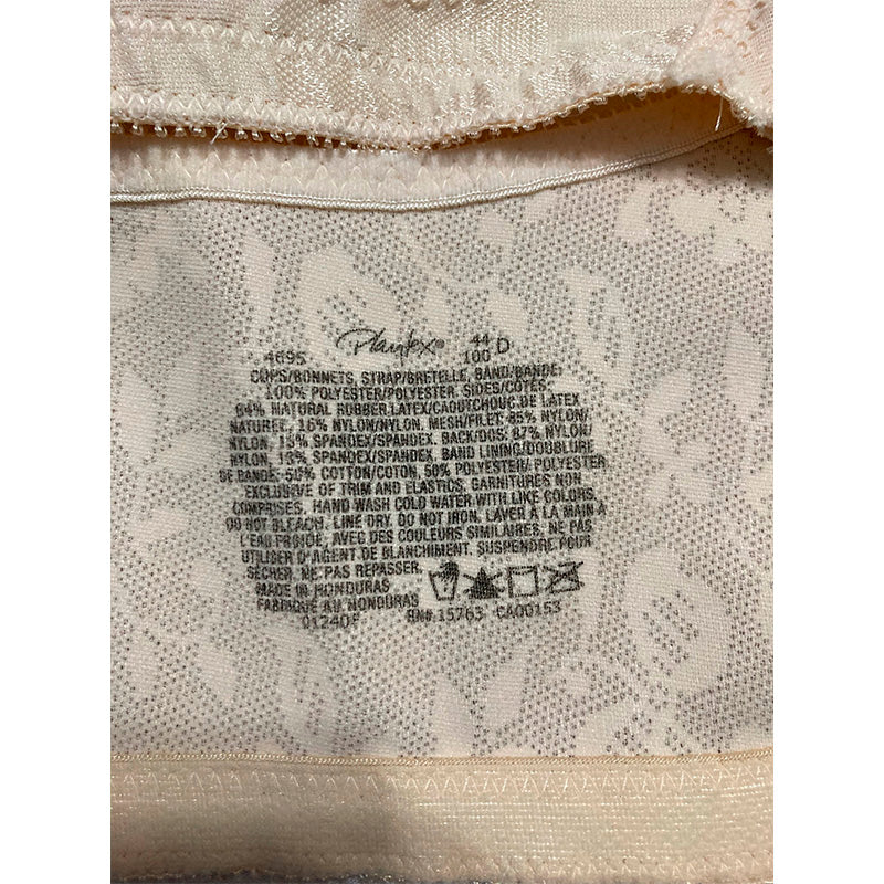 Playtex Front-close Wirefree W/ Flex Back  Full Coverage Bra, Light Beige 44D