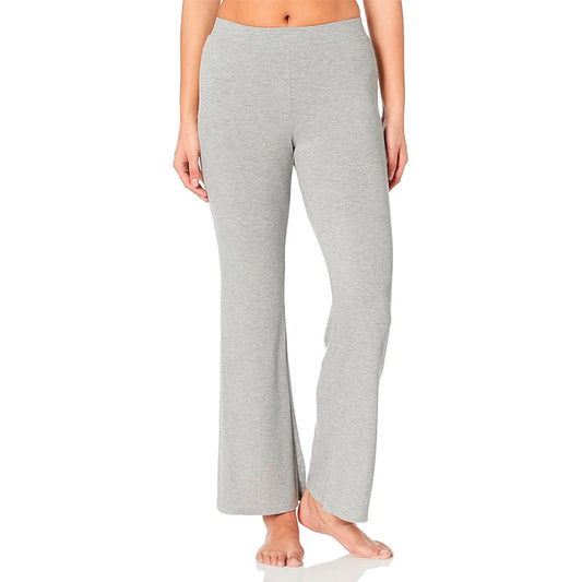 Steve Madden Ribbed Flare-Leg Sleep Pants Heather Grey L