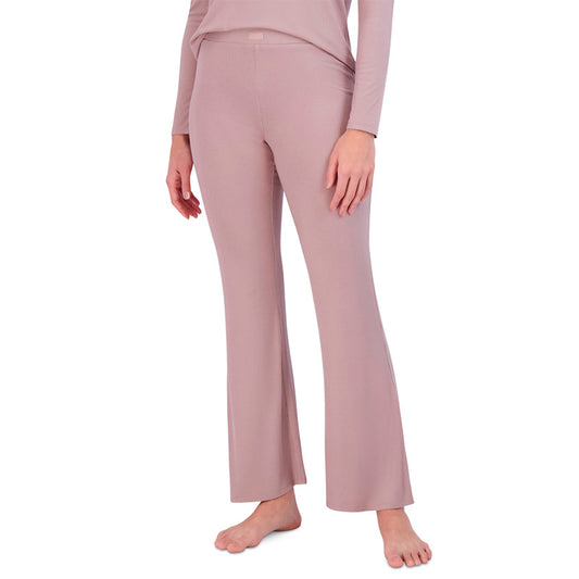Steve Madden Ribbed Flare-Leg Sleep Pants Bark L