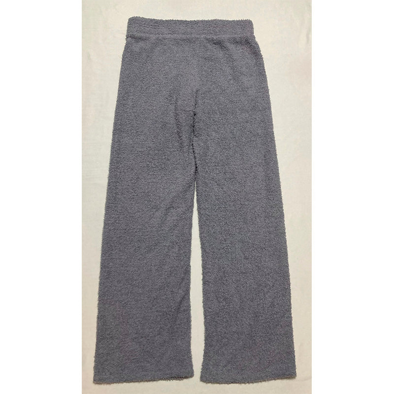 Steve Madden Wide-Leg Chenille Sleep Pants Lilac Grey S