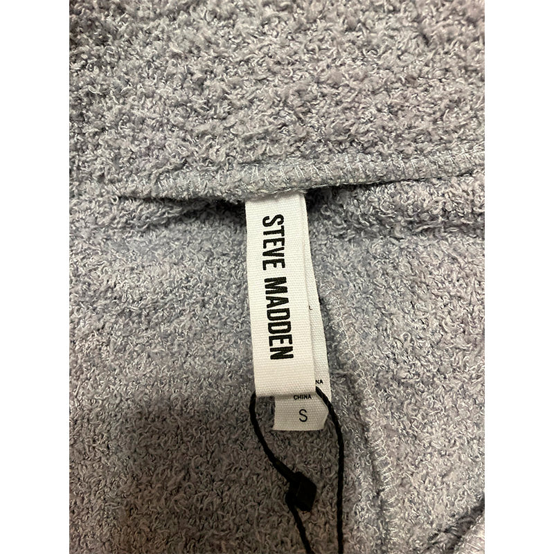 Steve Madden Wide-Leg Chenille Sleep Pants Lilac Grey S