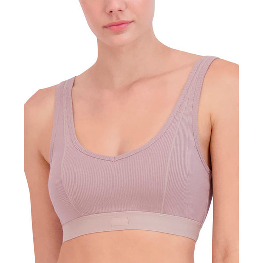 Steve Madden Ribbed Stretch Bralette Bark L