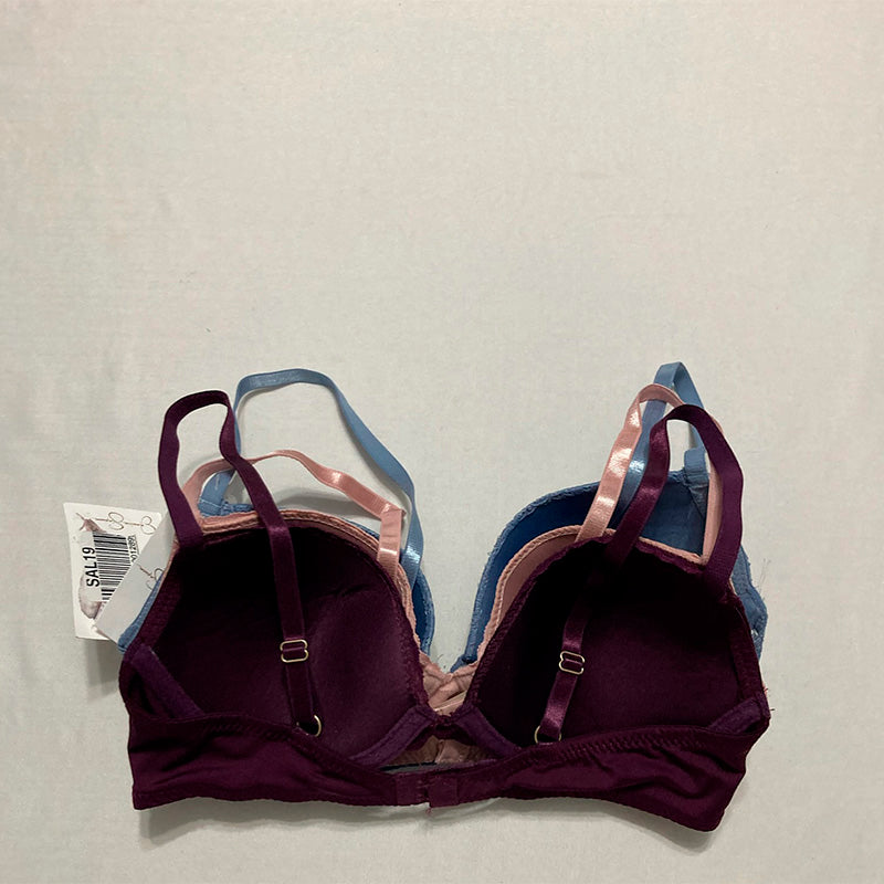 Jessica Simpson 3 Pack Bra Adjustable Straps Multicolor 34B