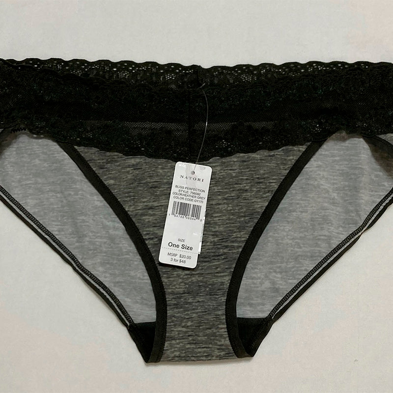 Natori Bliss Perfection Bikini in Heather Grey Print OS