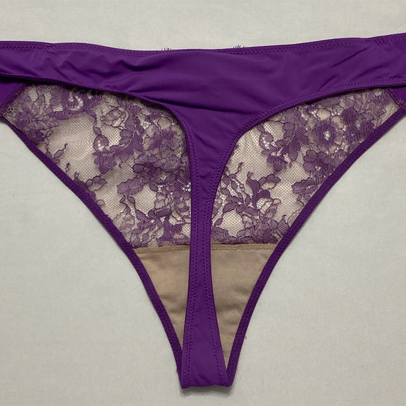 Skarlett Blue Entice Thong, Pure Purple/Cashmere XL