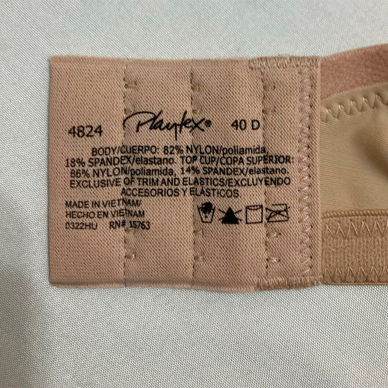 PLAYTEX Secrets Full-coverage Wireless T-shirt For Full Figures Balconette Bra Taupe 40D