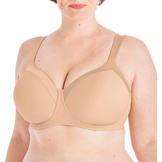 PLAYTEX Secrets Full-coverage Wireless T-shirt For Full Figures Balconette Bra Taupe 40D