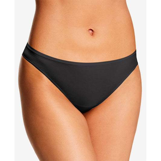 Maidenform Cotton Comfort Thong Underwear Black L