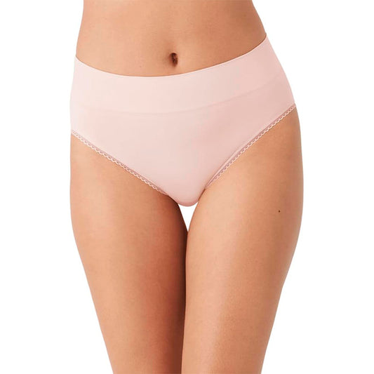 Wacoal Women's Feeling Flexible Seamless Hi Cut Panty Rose Dust L
