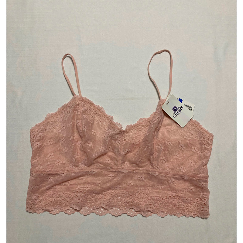 b.tempt'd by Wacoal Women's Inspired Eyelet Bralette Rose Smoke XL