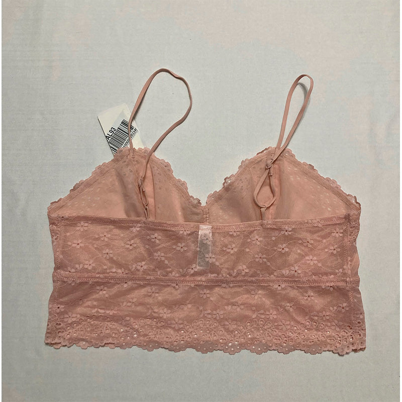 b.tempt'd by Wacoal Women's Inspired Eyelet Bralette Rose Smoke XL