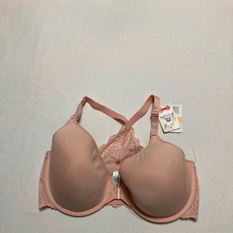 b.tempt'd  Inspired Eyelet Front Close Racerback T-Shirt Bra Rose Smoke 38DD