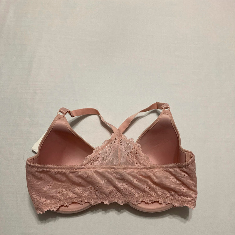 b.tempt'd  Inspired Eyelet Front Close Racerback T-Shirt Bra Rose Smoke 38DD