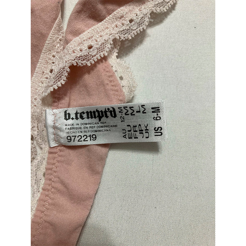 b.tempt'd by Wacoal  Inspired Eyelet Thong Panty Rose Smoke M