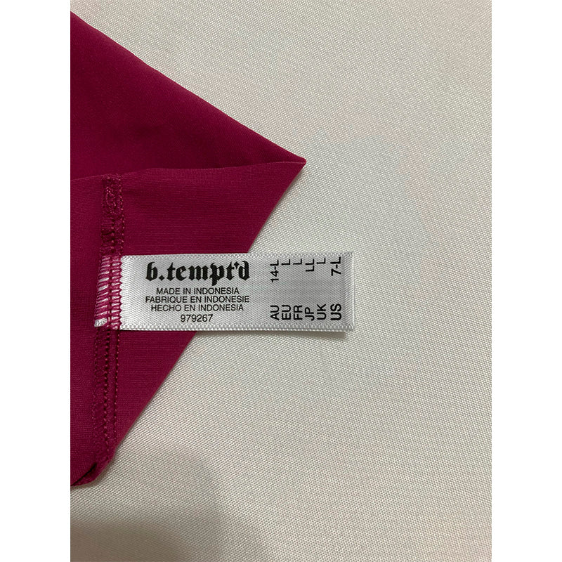 b.tempt'd  b.Bare Hi Waist Thong Raspberry L