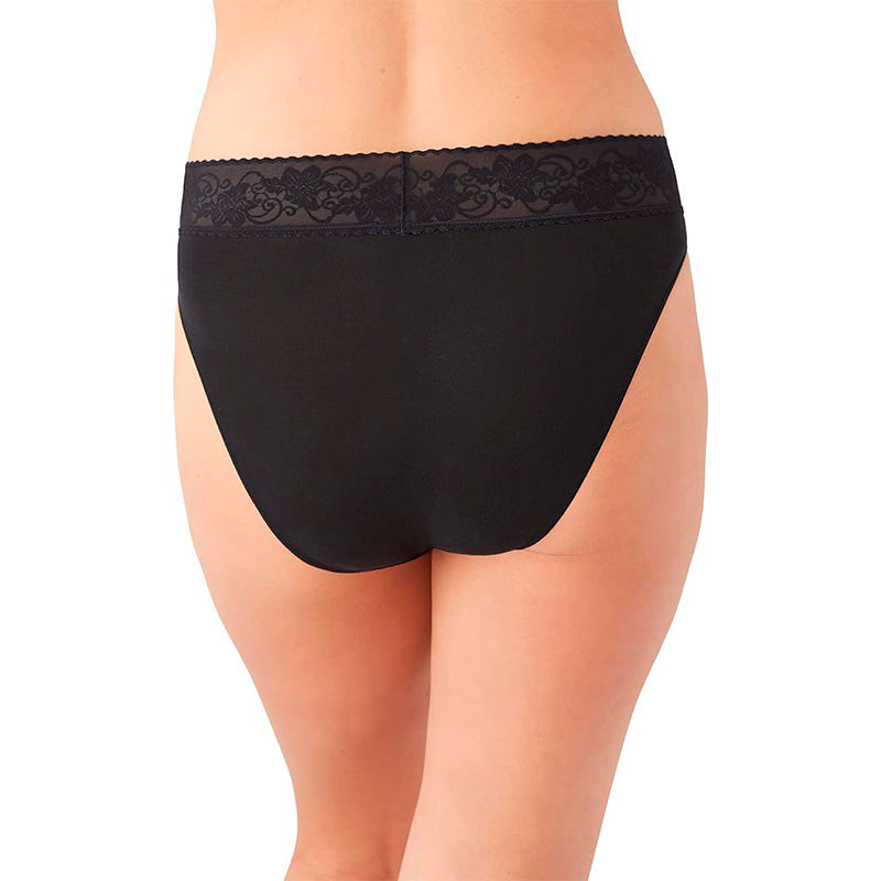 Wacoal Women's Comfort Touch Hi Cut Brief Panty Black M