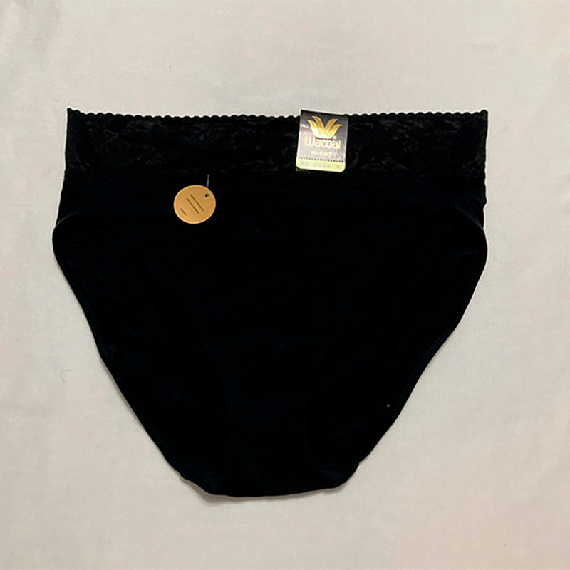 Wacoal Women's Comfort Touch Hi Cut Brief Panty Black M