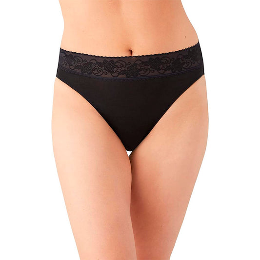 Wacoal Women's Comfort Touch Hi Cut Brief Panty Black M
