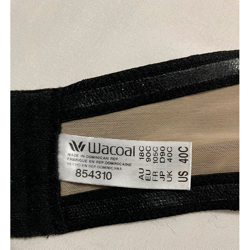Wacoal Visual Effects Minimizer Bra Black 40C