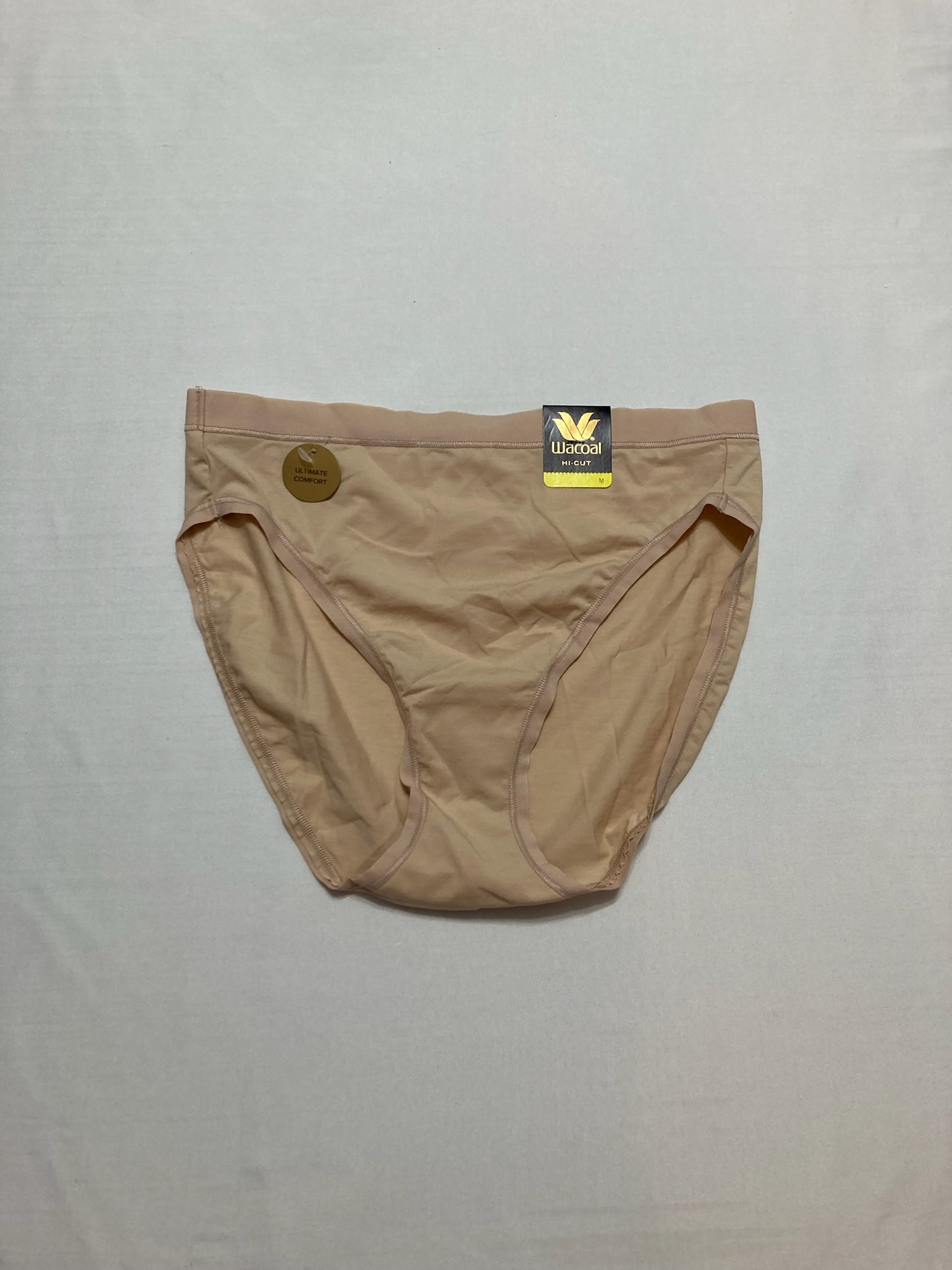 Wacoal Women's Understated Cotton Hi-Cut Brief Panty Sand M