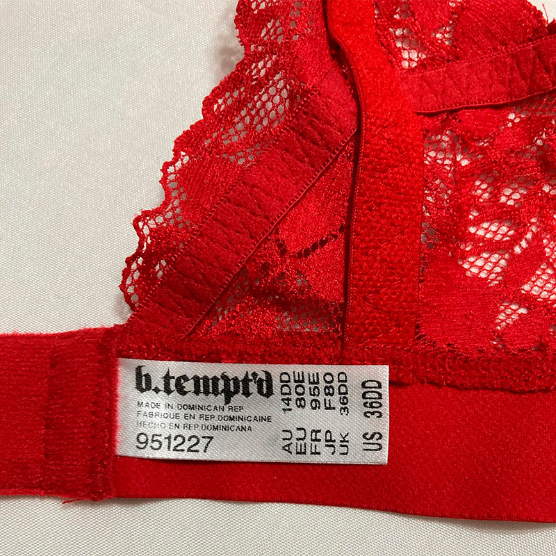 b.tempt'd by  Opening Act Underwire Bra Haute Red 36DD