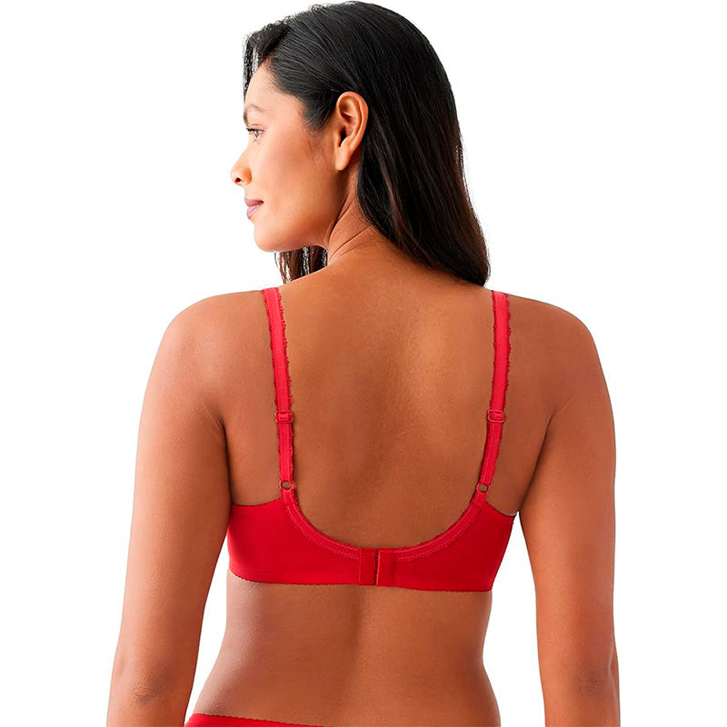 Wacoal Lifted Full Figure Lace Unlined Underwire Bra Equestrian Red 42D
