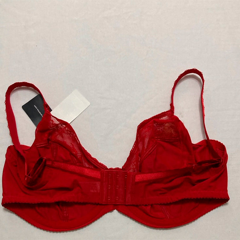 Wacoal Lifted Full Figure Lace Unlined Underwire Bra Equestrian Red 42D