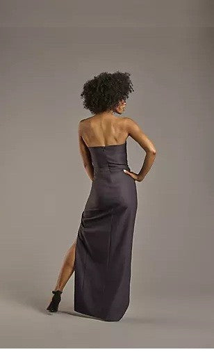 Jewel Badgley Mischka Strapless Floral Print Sheath Dress with Slit J0251 10