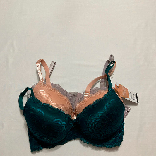 Rene Rofe 3 Pack Floral Underwire Value Pack Bras Multicolor 38C