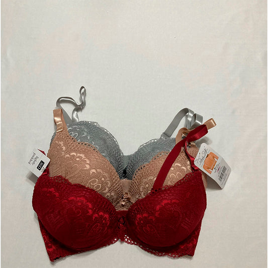 Rene Rofe 3 Pack Floral Underwire Value Pack Bras Multicolor 36D