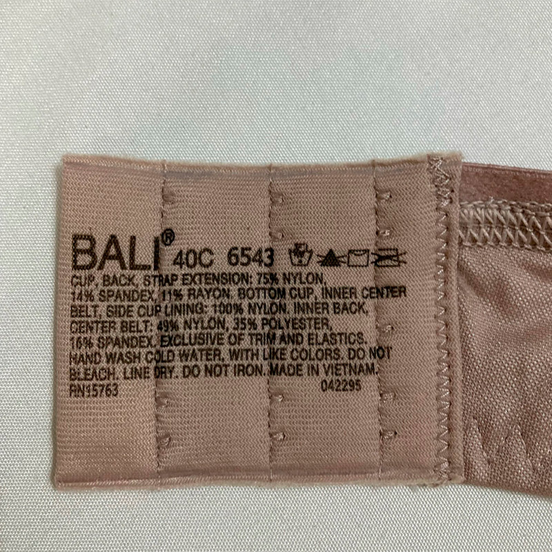 Bali Lace Desire Underwire Bra Full-Coverage Lace Evening Blush 40C