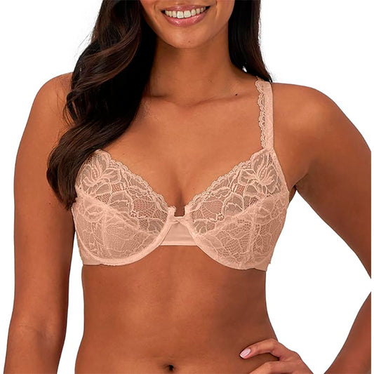 Bali Lace Desire Underwire Bra Full-Coverage Lace Evening Blush 40C