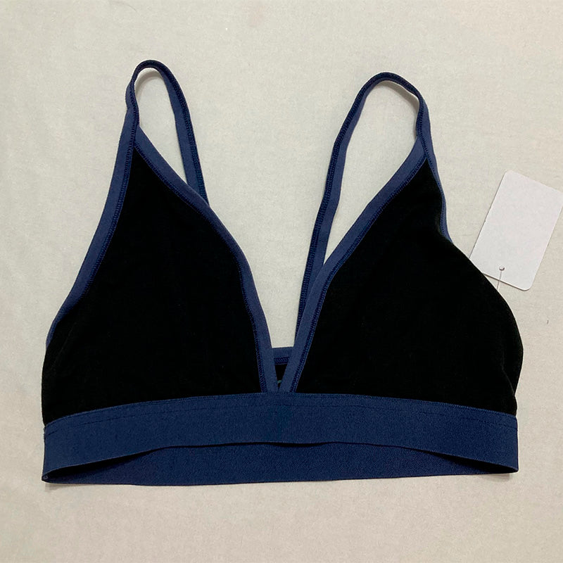 Maidenform  Naturally Soft Triangle Bralette Blk/ Classic Style Blu  M