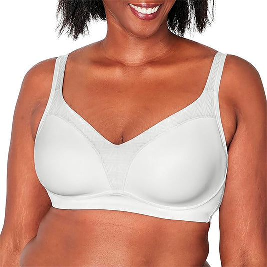 Playtex  Bounce ControlWireless T-Shirt, Full-Support Wirefree Bra White 38DDD