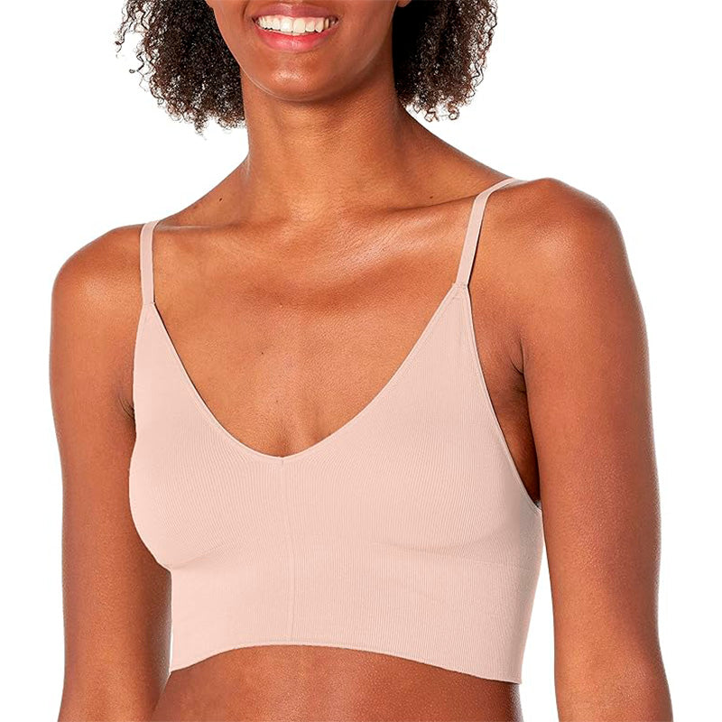 Maidenform Pure Comfort  Pullover Wireless V-Neck Cami  Removable Cups Sandshell M