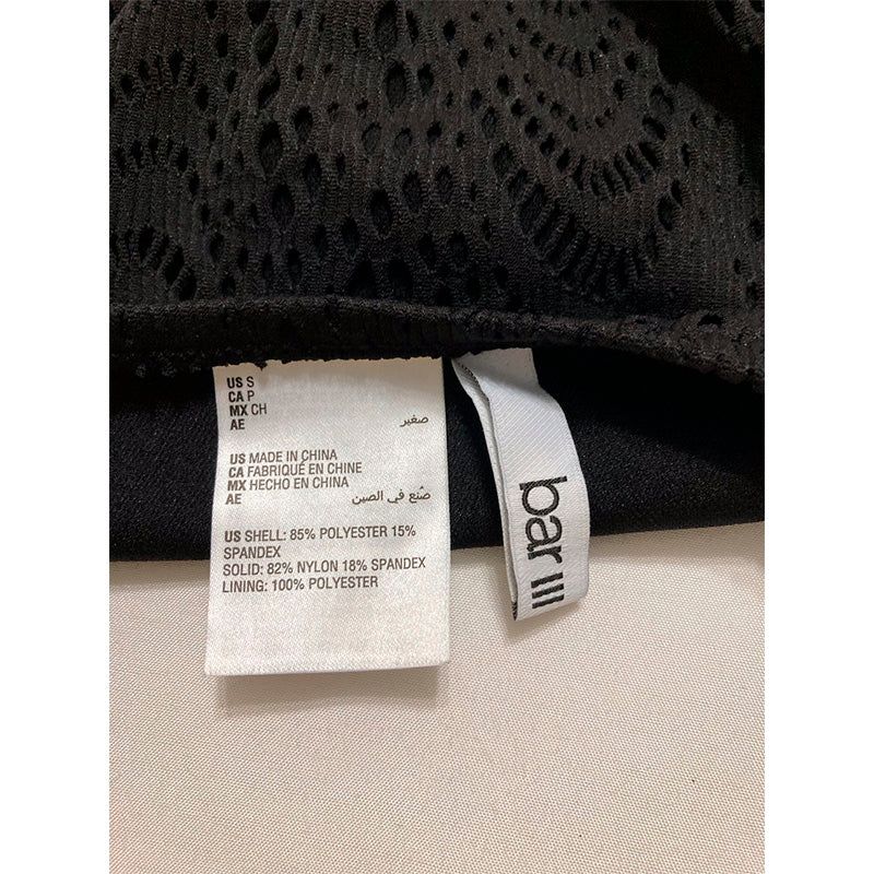 Bar lll Swimwear Crochet Bottom Black S