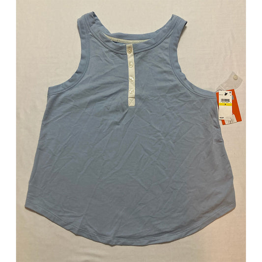 Refinery29 French Terry Lounge Henley Tank Blue M
