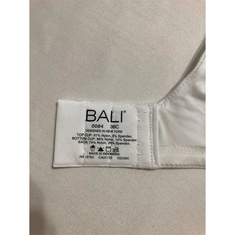 Bali One Smooth U Lace Underwire Comfort Stretch Full-Coverage White 36C