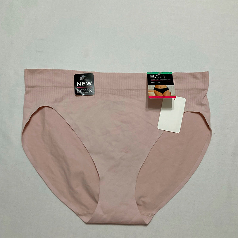 Bali Comfort Revolution Modern Seamless Hi-Cut Underwear Stretch Panties Sandshell XL