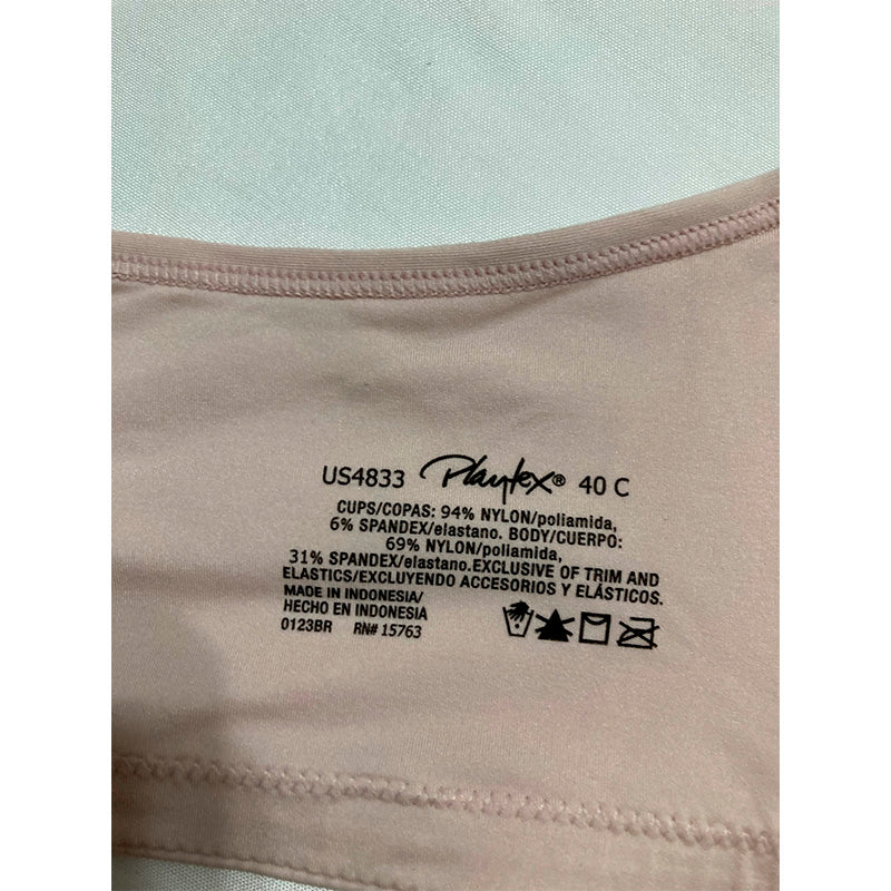 Playtex Dreamwire Ultra-Soft No-Poke Smooth Lace 4-Way Support Bra  Sandshell 40C