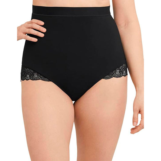 Maidenform Eco Lace Firm Control Shaping Moisture Mid-Brief Shapewear Black S