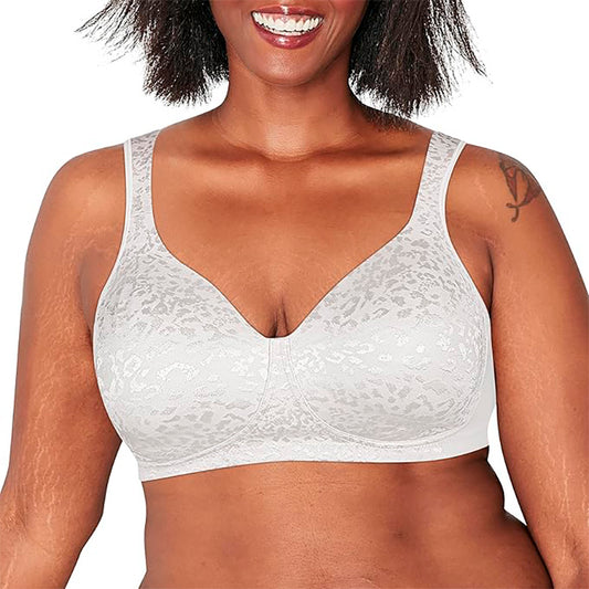 Playtex Lift Wireless Full-Coverage Bra Single White Animal 44D