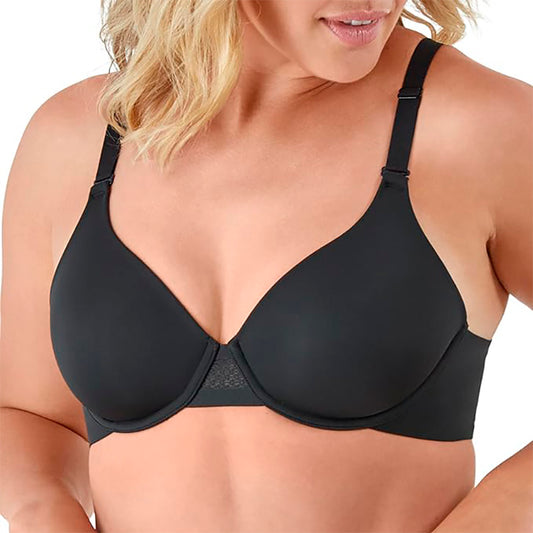 Bali T-Shirt Ultimate Smoothing Underwire Lightweight Convertible Bra Black 42C