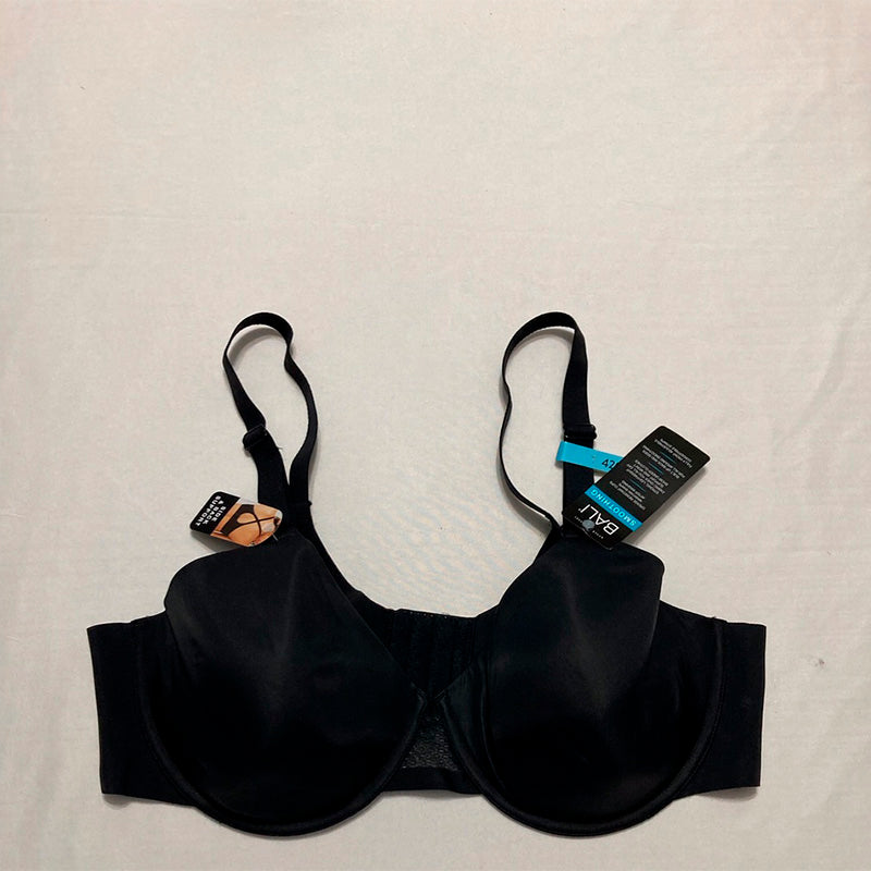 Bali T-Shirt Ultimate Smoothing Underwire Lightweight Convertible Bra Black 42C