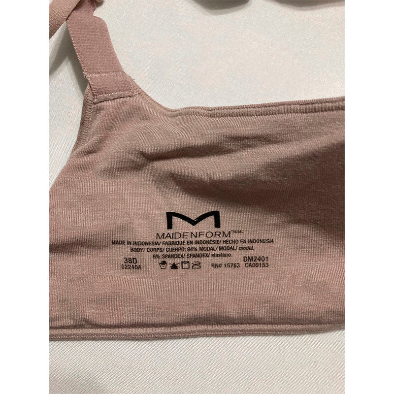 Maidenform Luxe Full Coverage Convertible Underwire Bra Evening Blush 38D