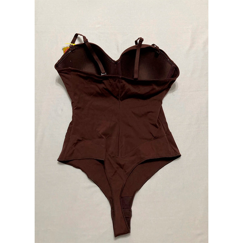 Maidenform Tummy Shaping Thong Bodysuit Multiway Thong Shaper Brown M