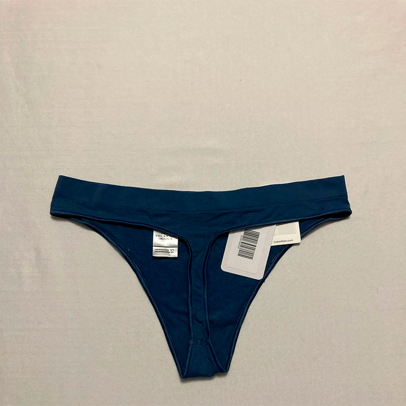 Calvin Klein Bonded Flex Mid-Rise Thong Underwear Navy S