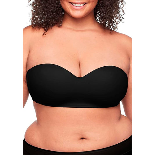 Warner's Easy Size Lightly Lined Wireless Strapless Bra Black M