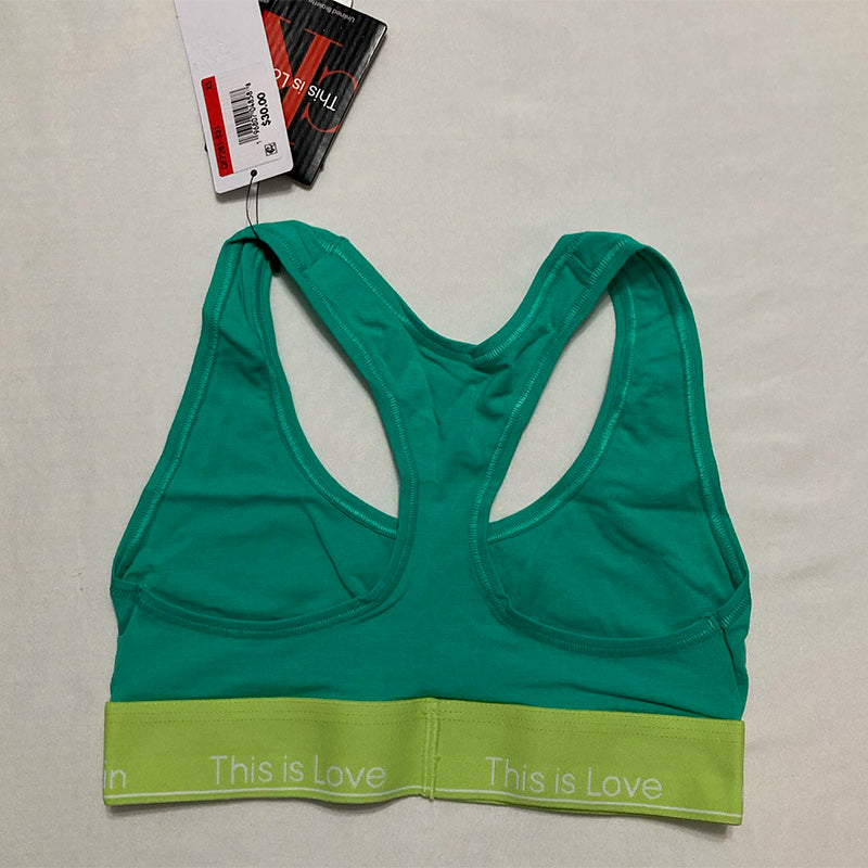 Calvin Klein Women's This is Love Modern Cotton Bralette aqua Green XS