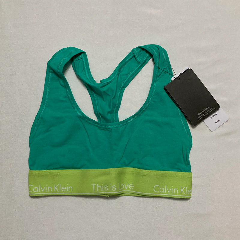 Calvin Klein Women's This is Love Modern Cotton Bralette aqua Green XS